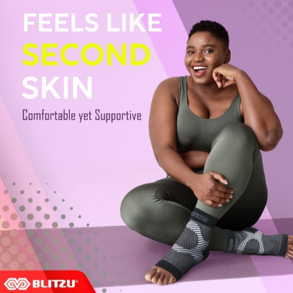 NWT Blitzu Premium Graduated Foot Compression Sleeves XXL Unisex White - Picture 9 of 9